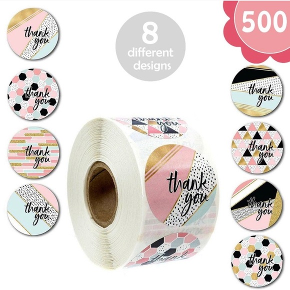 Roll of 500 Thank You stickers - Picture 1 of 8